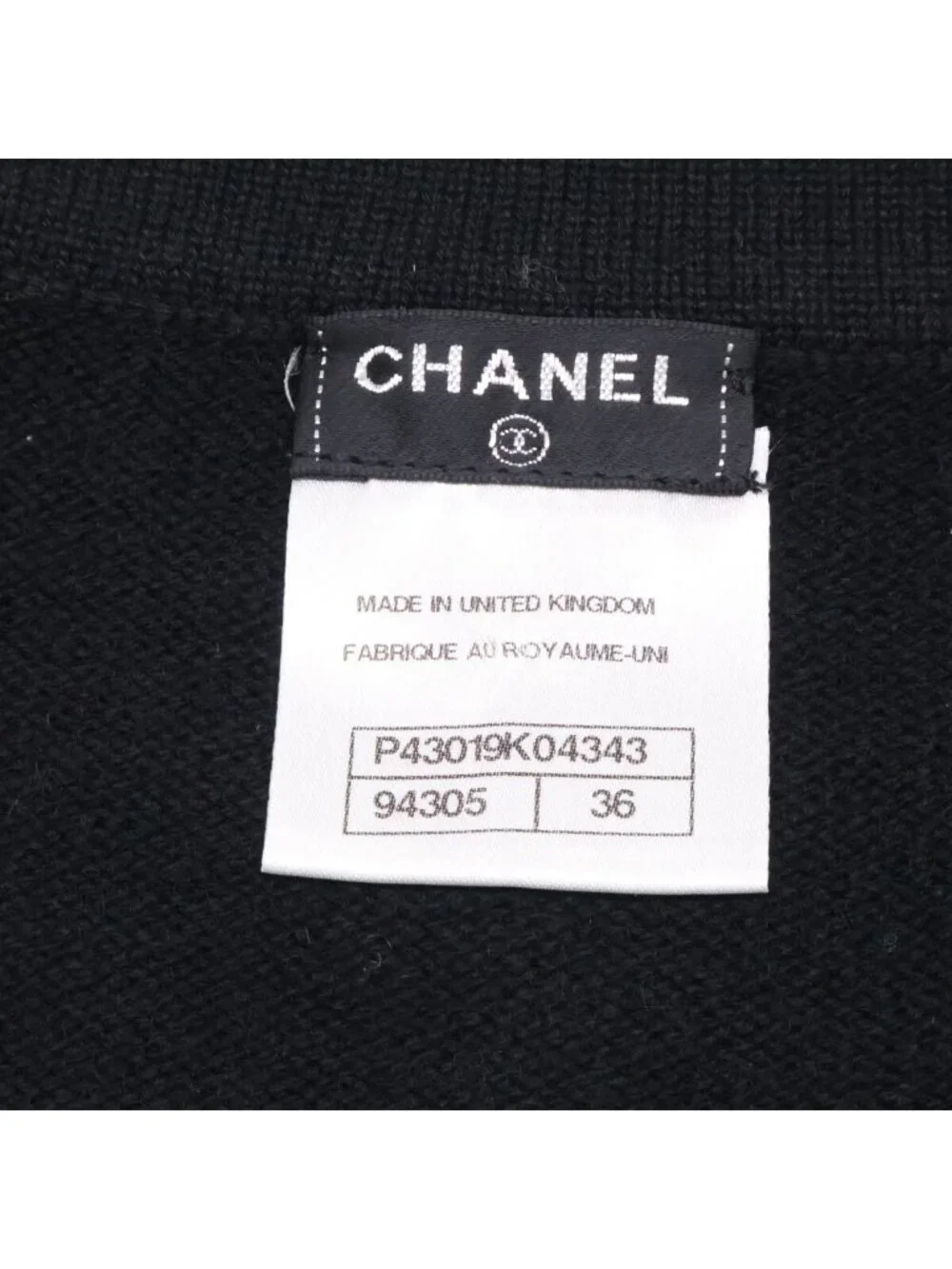 Chanel Visual Decoration CC Button Cashmere Knit Cardigan 36